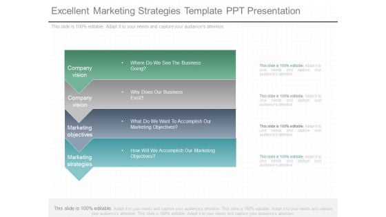 Excellent Marketing Strategies Template Ppt Presentation