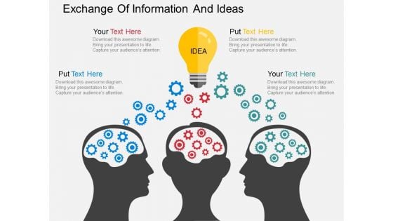 Exchange Of Information And Ideas Powerpoint Template