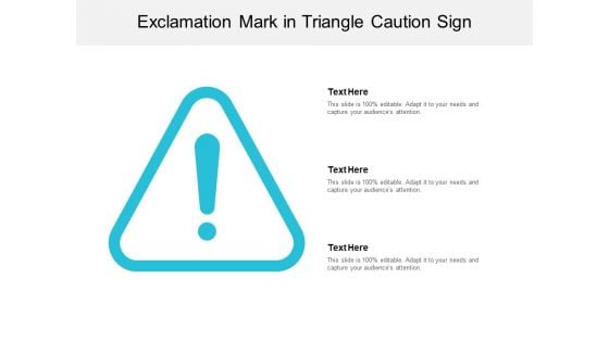Exclamation Mark In Triangle Caution Sign Ppt PowerPoint Presentation Icon Portrait