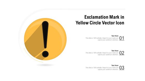 Exclamation Mark In Yellow Circle Vector Icon Ppt PowerPoint Presentation Summary Inspiration PDF