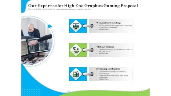 Exclusive Illustration Gaming Our Expertise For High End Graphics Gaming Proposal Topics PDF