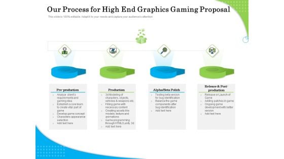 Exclusive Illustration Gaming Our Process For High End Graphics Gaming Proposal Brochure PDF