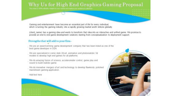 Exclusive Illustration Gaming Why Us For High End Graphics Gaming Proposal Rules PDF