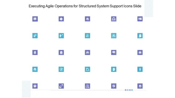 Executing Agile Operations For Structured System Support Icons Slide Background PDF