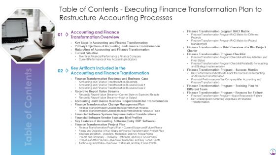 Executing Finance Transformation Plan To Restructure Accounting Processes Ppt PowerPoint Presentation Complete With Slides Slide03