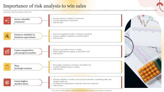 Executing Sales Risk Reduction Plan Importance Of Risk Analysis To Win Sales Template PDF