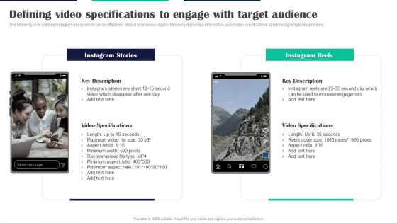 Executing Video Promotional Defining Video Specifications To Engage With Target Audience Pictures PDF