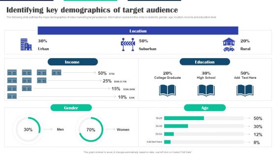 Executing Video Promotional Identifying Key Demographics Of Target Audience Professional PDF