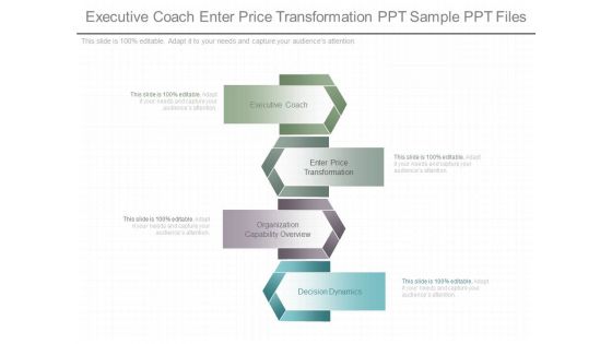 Executive Coach Enter Price Transformation Ppt Sample Ppt Files