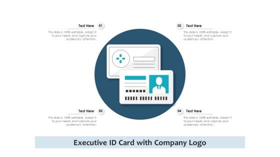 Executive ID Card With Company Logo Ppt PowerPoint Presentation Infographic Template Graphics Example PDF