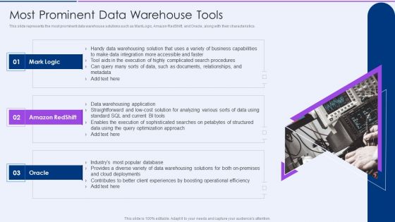 Executive Information Database System Most Prominent Data Warehouse Tools Download PDF