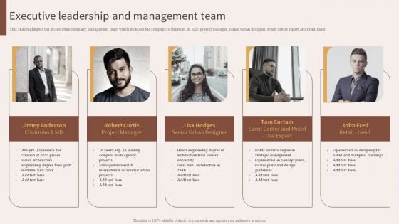 Executive Leadership And Management Team Brochure PDF Executive Leadership And Management Team Brochure PDF