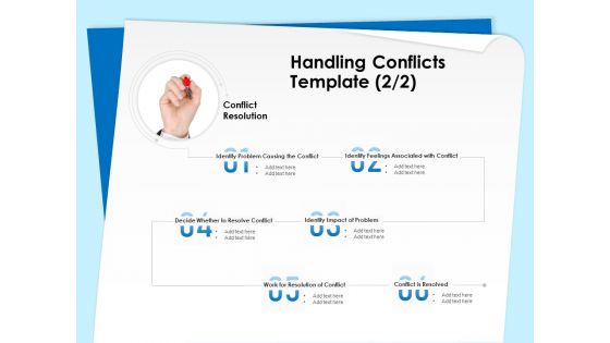 Executive Leadership Programs Handling Conflicts Template Resolution Ppt Styles Deck PDF