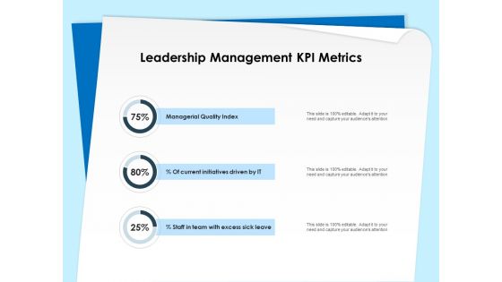 Executive Leadership Programs Leadership Management KPI Metrics Ppt PowerPoint Presentation Infographics Format Ideas PDF