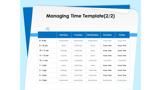 Executive Leadership Programs Managing Time Template Meetings Ppt PowerPoint Presentation Styles Show PDF