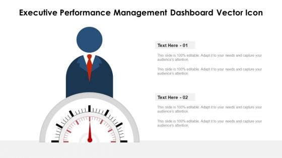 Executive Performance Management Dashboard Vector Icon Guidelines PDF