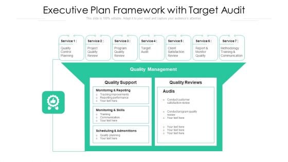 Executive Plan Framework With Target Audit Ppt Summary Graphics Download PDF