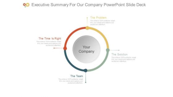 Executive Summary For Our Company Powerpoint Slide Deck