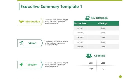Executive Summary Template 1 Ppt PowerPoint Presentation Show Images Executive Summary Template 1 Ppt PowerPoint Presentation Show Images