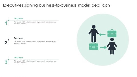 Executives Signing Business To Business Model Deal Icon Ppt Summary Ideas PDF