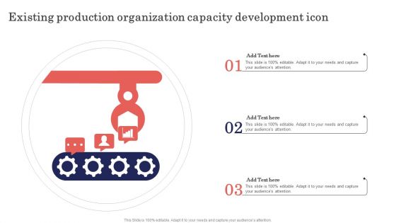 Existing Production Organization Capacity Development Icon Mockup PDF