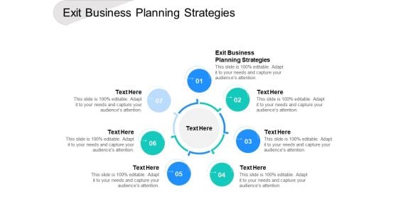 Exit Business Planning Strategies Ppt PowerPoint Presentation Icon Maker Cpb