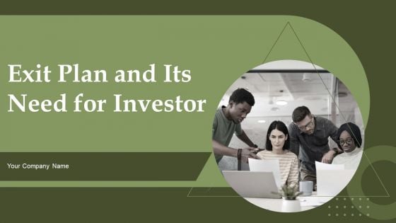 Exit Plan And Its Need For Investor Ppt PowerPoint Template BP MD