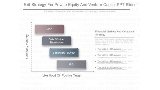 Exit Strategy For Private Equity And Venture Capital Ppt Slides