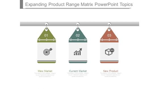 Expanding Product Range Matrix Powerpoint Topics