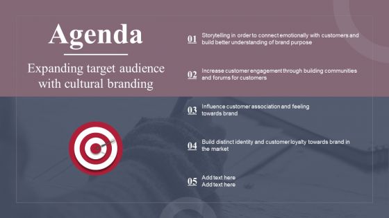 Expanding Target Audience With Cultural Branding Agenda Microsoft PDF