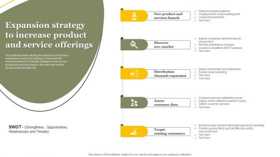 Expansion Strategy To Increase Product And Service Offerings Guidelines PDF