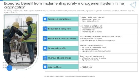 Expected Benefit From Implementing Safety Management System In The Organization Portrait PDF Expected Benefit From Implementing Safety Management System In The Organization Portrait PDF