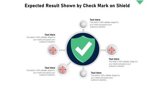 Expected Result Shown By Check Mark On Shield Ppt PowerPoint Presentation Gallery Summary PDF