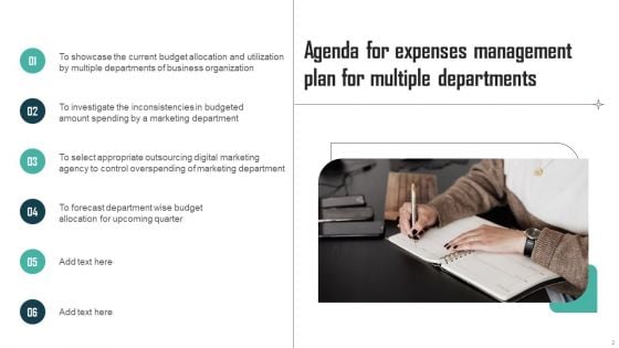 Expenses Management Plan For Multiple Departments Ppt PowerPoint Presentation Complete Deck With Slides