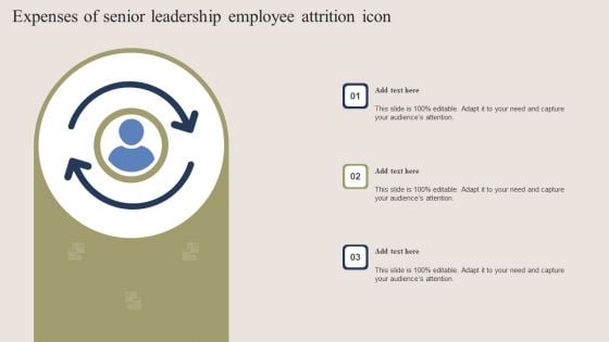 Expenses Of Senior Leadership Employee Attrition Icon Diagrams PDF