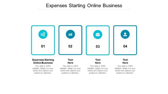 Expenses Starting Online Business Ppt PowerPoint Presentation Infographic Template Show Cpb