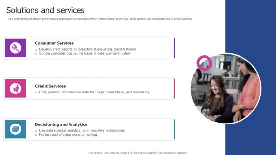 Experian Company Outline Solutions And Services Brochure PDF