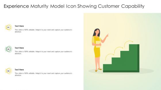 Experience Maturity Model Icon Showing Customer Capability Pictures PDF