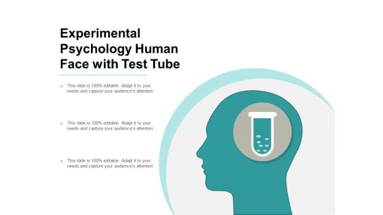 Experimental Psychology Human Face With Test Tube Ppt Powerpoint Presentation Styles Layouts