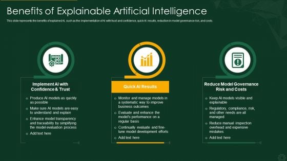 Explainable AI XAI Frameworks IT Benefits Of Explainable Artificial Intelligence Brochure PDF Explainable AI XAI Frameworks IT Benefits Of Explainable Artificial Intelligence Brochure PDF