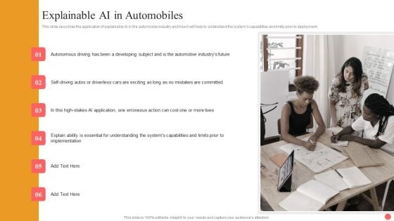 Explainable Machine Learning Explainable AI In Automobiles Brochure PDF