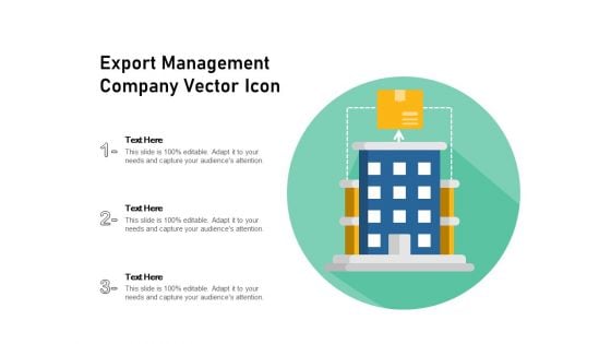 Export Management Company Vector Icon Ppt PowerPoint Presentation Gallery Shapes PDF