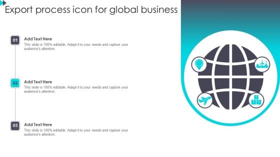 Export Process Icon For Global Business Elements PDF