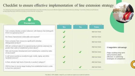 Extending Brand To Introduce New Commodities And Offerings Checklist Ensure Effective Implementation Diagrams PDF