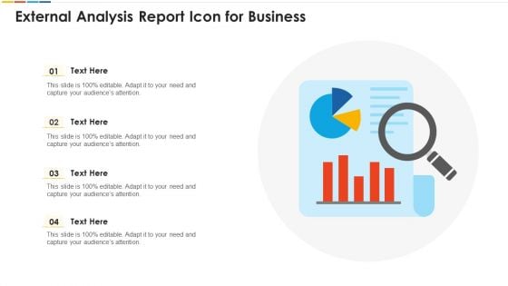 External Analysis Report Icon For Business Clipart PDF