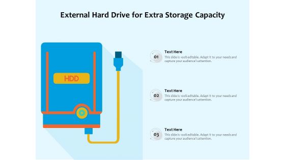 External Hard Drive For Extra Storage Capacity Ppt PowerPoint Presentation File Grid PDF