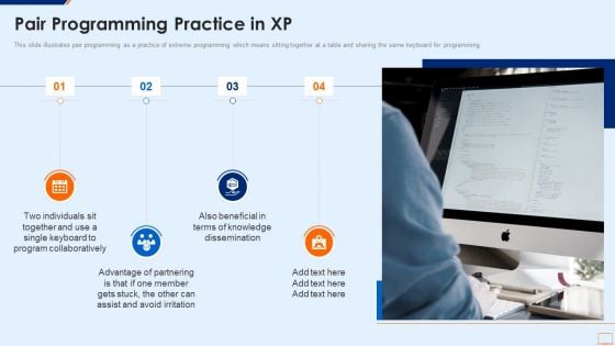 Extreme Programming Methodology IT Pair Programming Practice In XP Brochure PDF