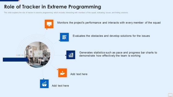 Extreme Programming Methodology IT Role Of Tracker In Extreme Programming Slides PDF