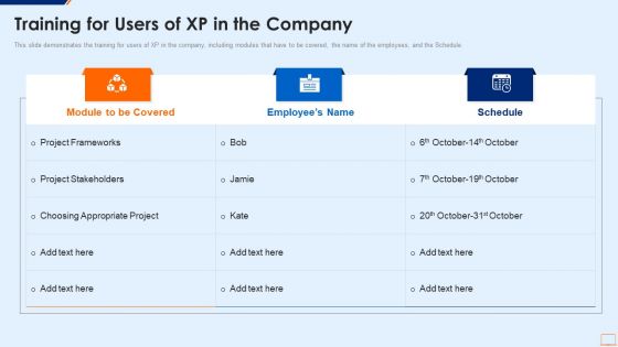 Extreme Programming Methodology IT Training For Users Of XP In The Company Brochure PDF