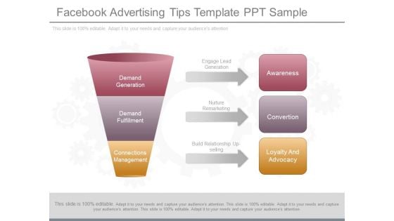 Facebook Advertising Tips Template Ppt Sample